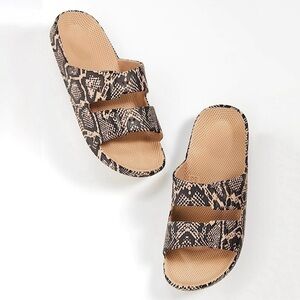 Freedom Moses Two Band Slide Sandals